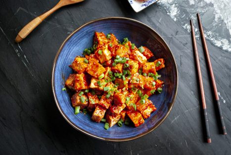 Koraanse sticky tofu